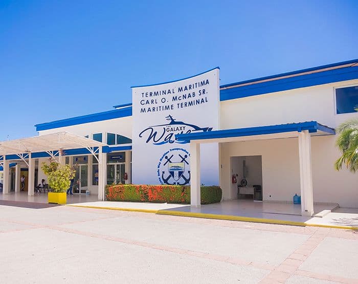 Galaxy Wave ferry terminal in Roatan